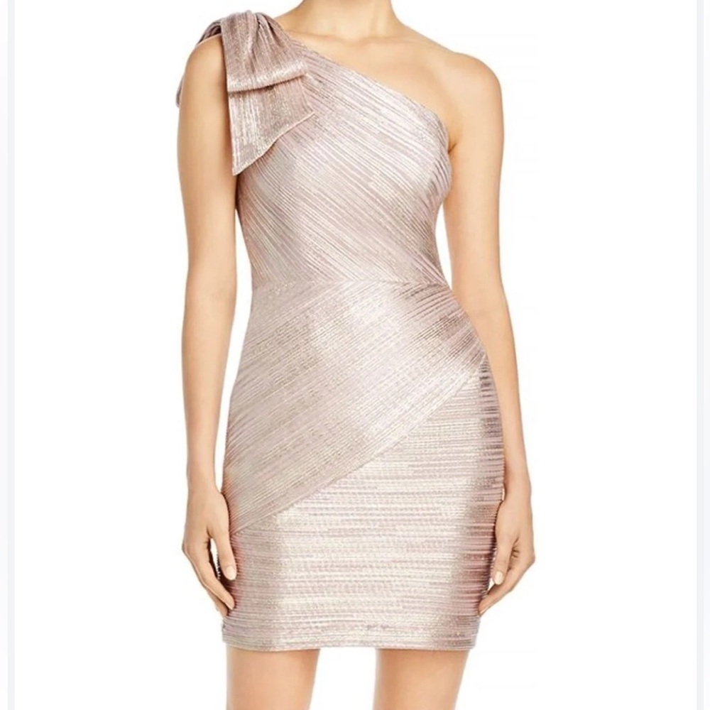 AQUA FORMAL Cocktail Dress Sleeveless Short Body Con  Bow sleeve  4